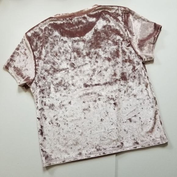 Crushed Velvet Top Ivy & Main Blush Pink - Picture 2 of 3
